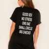 Sara Black No Stress Graphic Slogan T-Shirt Dress -LA Dress Sales Store 05 02 20 ecomm4823 jpg f5d00713 d6aa 4f46 8055 fb0c4be3144f