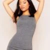 Sophia Grey Sleeveless Racer Mini Dress
