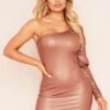Aleena Brown One Shoulder PU Mini Dress -LA Dress Sales Store 08 01 201584 jpg