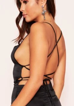 Vennie Black Cowl Lace Up Back Midi Bodycon Dress -LA Dress Sales Store 21 11 2018 186 jpg 96e713c1 118e 4bfc abcf 336b79fd1fe0