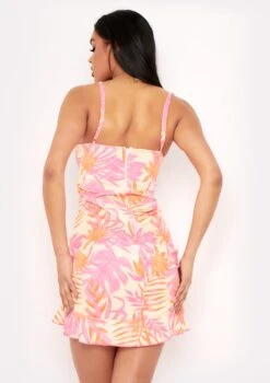 Monica Pink Print Ruched Front Mini Dress -LA Dress Sales Store 25 05 21 julyana pm15410 jpg 2 a11f6311 8eb5 4ee4 9b2b 41d190afb16f