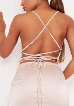 Vennie Beige Cowl Lace Up Back Midi Bodycon Dress -LA Dress Sales Store 27 04 21 molly pm3806 jpg 078c0398 8997 4d02 a048 f45f8eb65946