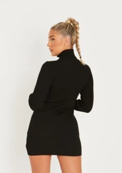 Nikita Black Roll Neck Knitted Mini Dress 9 Nikita Black Roll Neck Knitted Mini Dress -LA Dress Sales Store ME5245BL 0756