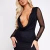 Shayla Black Chiffon Drape Mini Dress