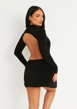 Annya Black Extreme Thigh Split Backless Mini Dress -LA Dress Sales Store ME7550 82 21cd3fe9 8503 427c aa86 0af4e0c7a405
