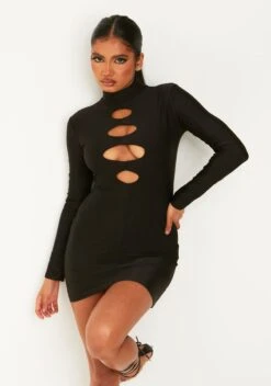 Kayla Black Disco Long Sleeve High Neck Cut Out Mini Dress -LA Dress Sales Store ME7615 15478 57af2a08 7491 4014 a3ef 7e82e0e8d815