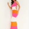 Mae Multi Stripe Knit Maxi Dress