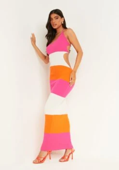 Mae Multi Stripe Knit Maxi Dress