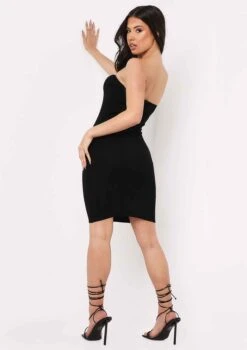 Rosalie Black Bandeau Basic Jersey Mini Dress -LA Dress Sales Store me3250bl 18 10 2021 htp4s jpg da42367c 9d98 430a bbad 9e17b9b87a1c