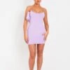 Nikki Lilac Slinky Double Thickness Mini Dress