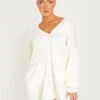 Freya Cream Knitted Oversized Button Through V-Neck Cardigan Dress 1 Freya Cream Knitted Oversized Button Through V-Neck Cardigan Dress -LA Dress Sales Store me5640c 20 10 2022 2nazf jpg