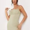 Elsie Sage Ruched Front Strap Mini Dress