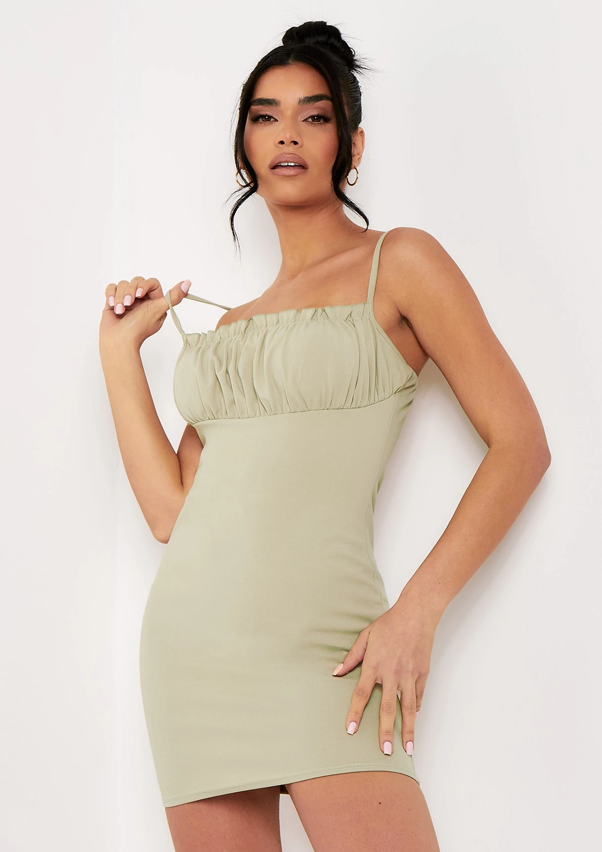 Elsie Sage Ruched Front Strap Mini Dress 3 Elsie Sage Ruched Front Strap Mini Dress