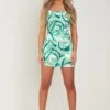 Jazmin Green Swirl Print Satin Mini Cowl Neck Slip Dress -LA Dress Sales Store me5852g 19 04 2022 lju4y jpg