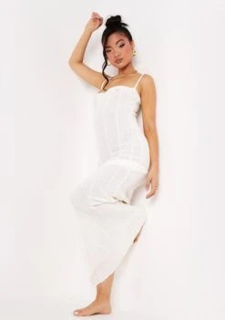 Stella Ivory Ruched Front Crochet Maxi Dress 9 Stella Ivory Ruched Front Crochet Maxi Dress -LA Dress Sales Store me6043 1 jpg 1 bda69976 9c29 4506 b20a 8d18a44d4709