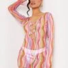 Layla Pink Printed Mesh Cut Out Mini Dress 2 Layla Pink Printed Mesh Cut Out Mini Dress -LA Dress Sales Store me6147p 2 jpg
