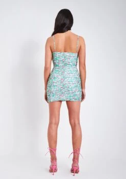 Arizona Green Ditsy Floral Print Ruched Mini Dress 9 Arizona Green Ditsy Floral Print Ruched Mini Dress -LA Dress Sales Store me6161g 15 03 2022 pwd7x jpg