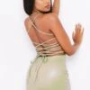 Estella Olive PU Lace Up Mini Dress -LA Dress Sales Store me6280 13 09 2021 ftxf3 jpg 1