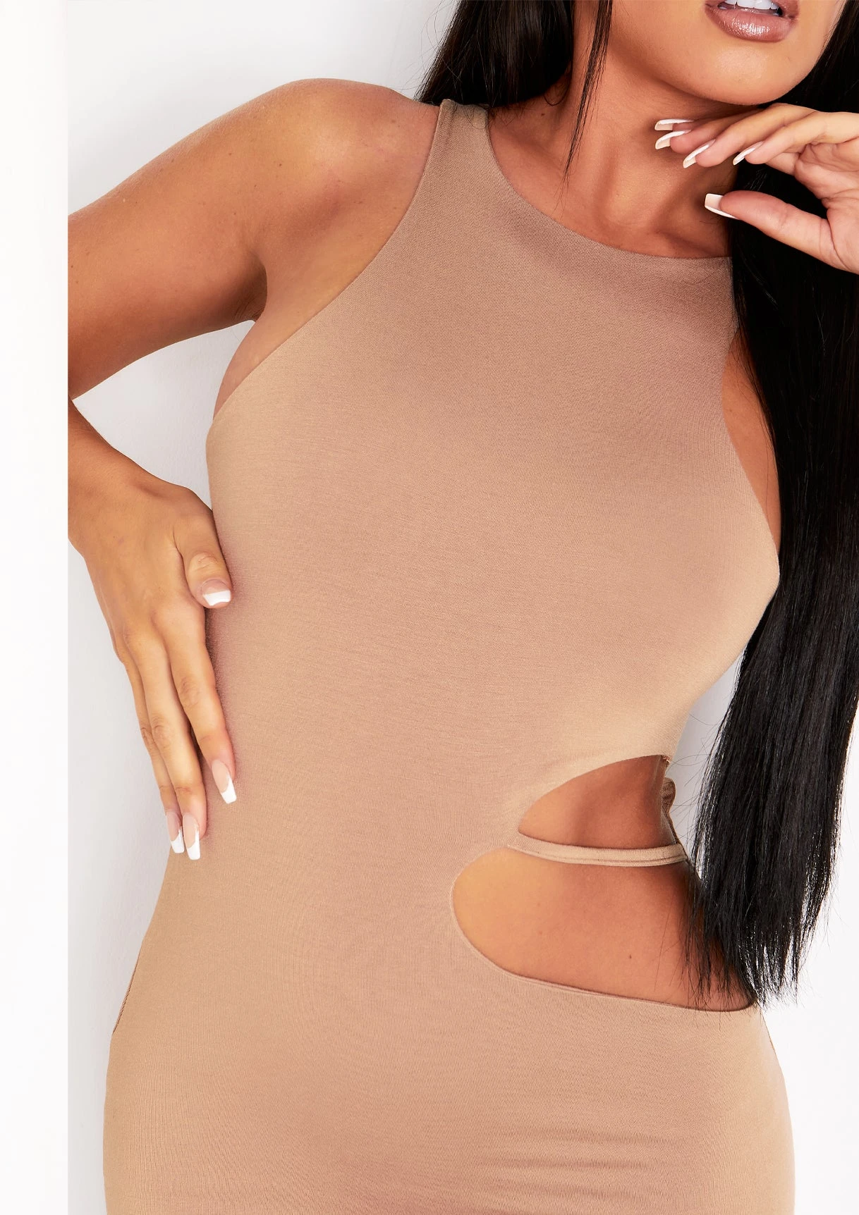 Aimee Camel Cut Out Mini Dress 6 Aimee Camel Cut Out Mini Dress - Image 4