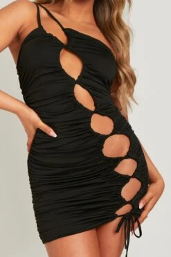 Lydia Black One Shoulder Cut Out Ruched Tie Mini Dress -LA Dress Sales Store me6605 20 04 2022 7aa7l jpg