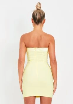 Lorena Lemon Satin Trim Bandeau Mini Dress 8 Lorena Lemon Satin Trim Bandeau Mini Dress -LA Dress Sales Store me6723y 13 05 2022 fxhmg jpg