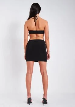 Hannah Black Halter Neck Cut Out Backless Chain Detail Mini Dress -LA Dress Sales Store me6809 07 03 2022 afbkv jpg