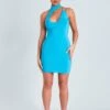 Zaina Blue Double Layer Slinky Tie Neck Dress -LA Dress Sales Store me6832 30 03 2022 mlcbw jpg e42b58ef d73e 4cab 925b f4240dd5b922