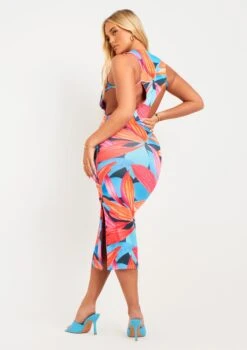 Aniyah Blue Leaf Print Midaxi Cut Out Dress -LA Dress Sales Store me6838b 15 07 2022 uivah jpg 850385bb 40c2 47bf acb4 286063ff3d12