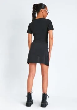 Myra Black Mini Tea Dress With Split -LA Dress Sales Store me6872 30 03 2022 fs6qu jpg ac9bb2c1 5f7c 4a8f b9e1 62c940d7fb6b