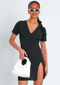 Myra Black Mini Tea Dress With Split -LA Dress Sales Store me6872 30 03 2022 lkjqw jpg c360aabc 931c 4f0f 9982 a060041b0c7b