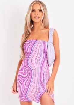 Serena Purple Print Bandeau Mini Dress With Split -LA Dress Sales Store me6878p 23 06 2022 hwhca jpg edecb52c c1c2 41d2 b210 8470d2dcf14b