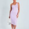 Olivia Lilac Chain Strap Knitted Midi Dress