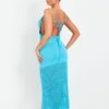Kia Blue Knitted Maxi Dress