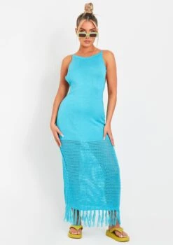Kia Blue Knitted Maxi Dress -LA Dress Sales Store me6897 12 05 2022 qacsc jpg