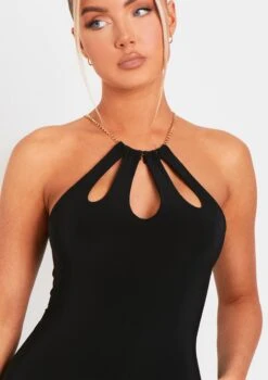 Meg Black Chain Neck Double Layer Mini Dress -LA Dress Sales Store me6978 12 05 2022 spykh jpg 8db57d3f 9551 4105 b44a 1428c0cfc236