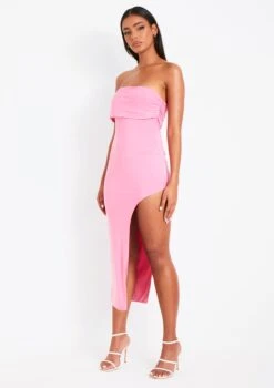 Milana Pink Bardot One Shoulder Midi Dress With Slit -LA Dress Sales Store me7012 16 06 2022 9hvsm jpg 5f4e4f40 e33e 4f53 82a9 aa17fbc51bf1