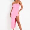 Milana Pink Bardot One Shoulder Midi Dress With Slit -LA Dress Sales Store me7012 16 06 2022 rfcpr jpg 3b8e5869 ddc2 4083 af72 1051149d833f