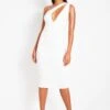 Kimia Cream One Shoulder Keyhole Midi Dress -LA Dress Sales Store me7013 23 06 2022 tv7yl jpg
