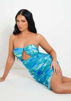 Shelby Blue Printed Cut Out Slit Mesh Midi Dress -LA Dress Sales Store me7034 19 05 2022 hi4qn jpg f1990582 394b 49a6 abd7 8048d88dd858