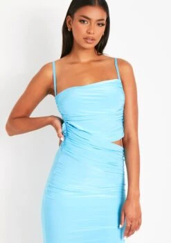 Corinne Baby Blue Gathered Cut Out Midi Dress -LA Dress Sales Store me7070 16 06 2022 f7rof jpg 5872c439 5445 4b28 8031 03c5adfcc2e6