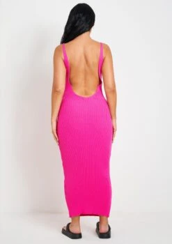 Luella Pink Rib Knit Midi Dress -LA Dress Sales Store me7074 20 05 2022 q4jec jpg