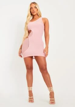 Alana Pink Mesh Overlay Mini Dress -LA Dress Sales Store me7262 12 07 2022 7q6ju jpg 4450eab6 38ac 40ca b79e 429644ec6276