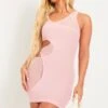 Alana Pink Mesh Overlay Mini Dress -LA Dress Sales Store me7262 12 07 2022 mylep jpg b1adcdb1 3b93 404b 88aa de5fb9d01ecb