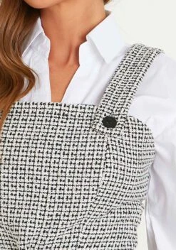 Sylvia Black Tweed Tailored Mini Dress -LA Dress Sales Store me7304 06 09 2022 wb4zb jpg