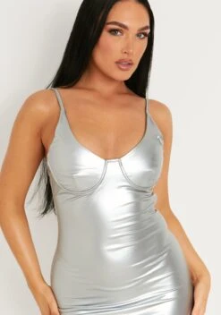 Mikayla Silver Leather Look Strappy Metallic Maxi Dress With Side Split -LA Dress Sales Store me7449 20 09 2022 r6dca jpg 70e2b54f b019 4cd6 a695 a399e4eed10f